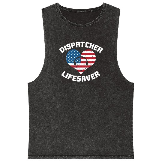 Dispatcher Us Flag Mineral Wash Tank Tops