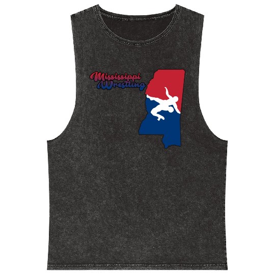 Mississippi Wrestling Mineral Wash Tank Tops