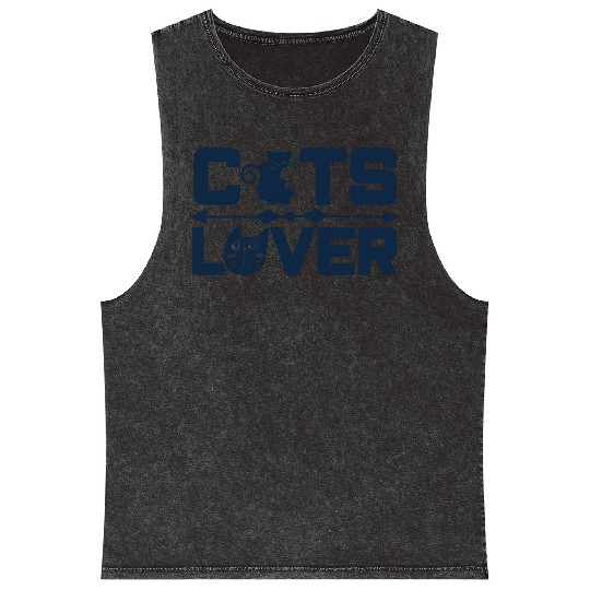 Crazy for Cats: Cute and Casual Cat Lover Top Mineral Wash Tank Tops