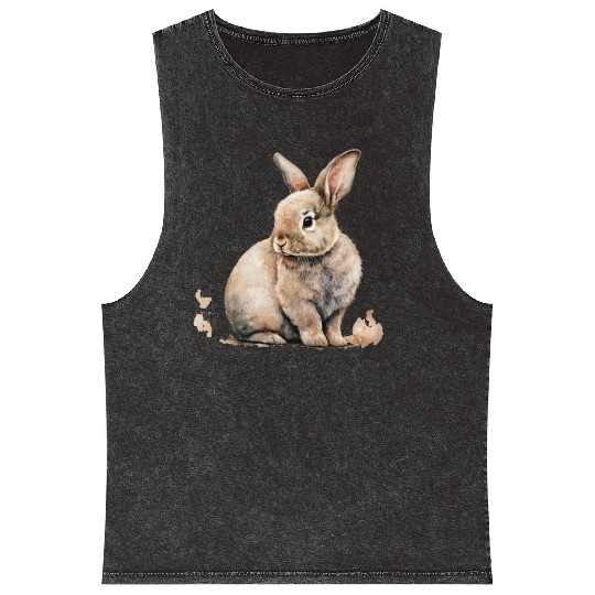 Easter Bunny Mineral Wash Tank Tops