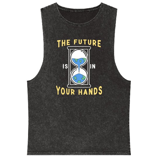 Earth Hour Time Environmentalist Save The Planet Mineral Wash Tank Tops