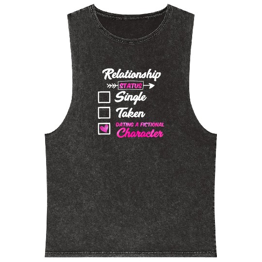 IN relationship with fictional character anime Mineral Wash Tank Tops