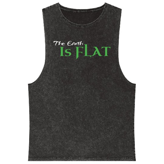 Flat Earth Green Mineral Wash Tank Tops