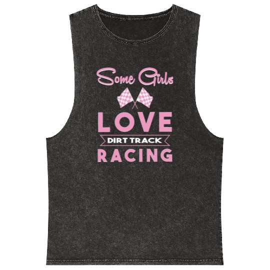 Racing Girls Dirt Track Racing For Women Mineral Wash Tank Tops