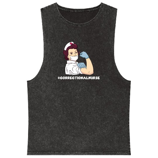 Great Correctional Nurse Prison Nurse Mineral Wash Tank Tops