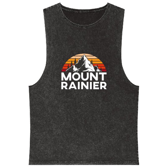 Mount Rainier Mountaineer Summit Sport Hiking Mineral Wash Tank Tops