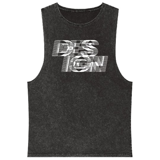 black and white design typography Mineral Wash Tank Tops