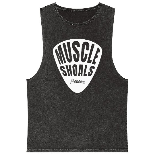 Muscle Shoals Albm Guitar Pick Music Recording Mineral Wash Tank Tops