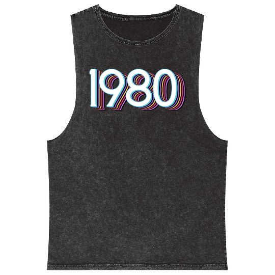 1980 Retro Design Mineral Wash Tank Tops