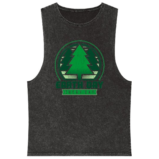 Earth Day Every Day Mineral Wash Tank Tops