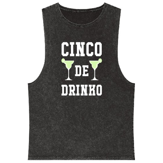 Cinco De Drinko Lime Cinco De Mayo May Fifth Mineral Wash Tank Tops