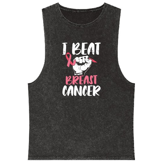 I Beat Breast Cancer Survivor Breast Cancer Mineral Wash Tank Tops