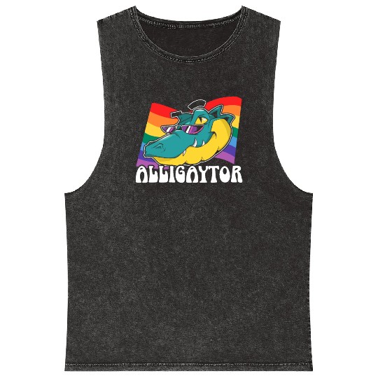 Gay Rights Rainbow Pride Month LGBTQ Gay Pride Mineral Wash Tank Tops