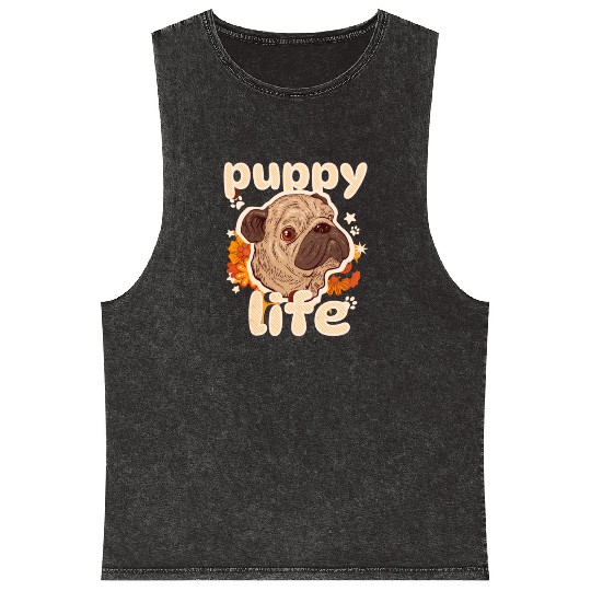 Puppy Lite i Love Dogs Unisex Mineral Wash Tank Tops