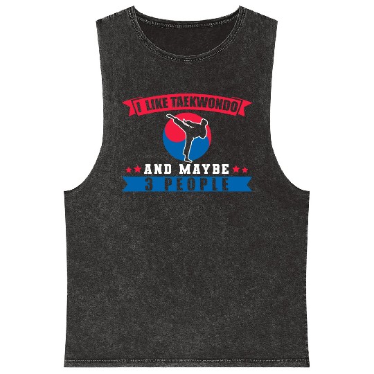 TKD Korean Martial Arts Tae Kwon Mineral Wash Tank Tops