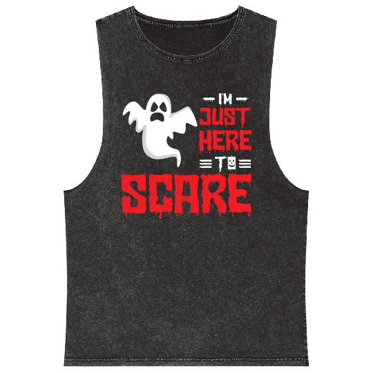 Halloween Paranormal Ghost Hunters Horror Fans Mineral Wash Tank Tops