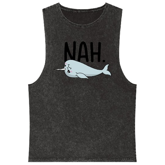 Procrastinating Narwhal Lover Aquatic Animals Mineral Wash Tank Tops