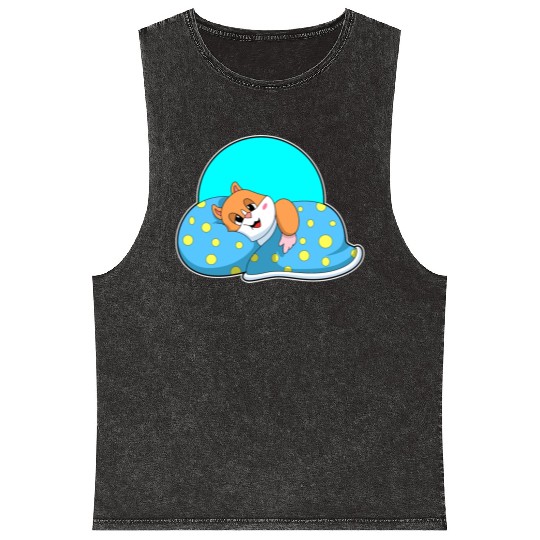 Hamster At Sleeping With Blanket Mineral Wash Tank Tops