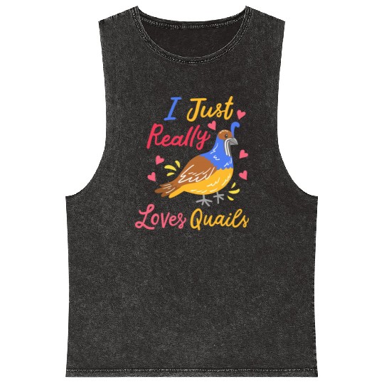 Quail Quail Lover Quail Owner Mineral Wash Tank Tops