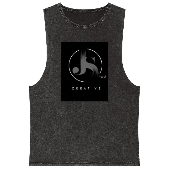 JS CREATIVE GREY Mineral Wash Tank Tops