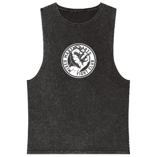 MMA Mixed Martial Arts Fight Club Muay Thai Boxing Mineral Wash Tank Tops