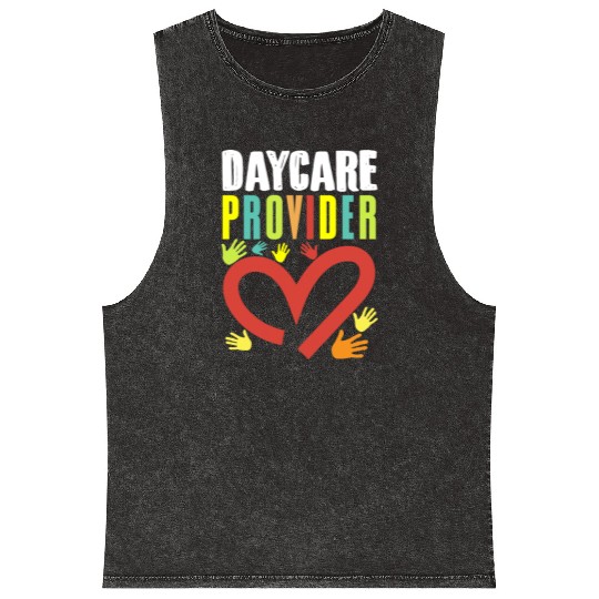 Childcare Teacher Daycare Provider Toddler Mineral Wash Tank Tops