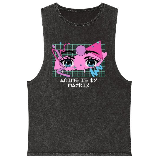 Anime Is My Matrix Kawaii Japanese Cute Japan Anim Mineral Wash Tank Tops