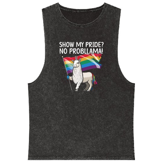 Gay Rights Rainbow Pride Month LGBTQ Gay Pride Mineral Wash Tank Tops