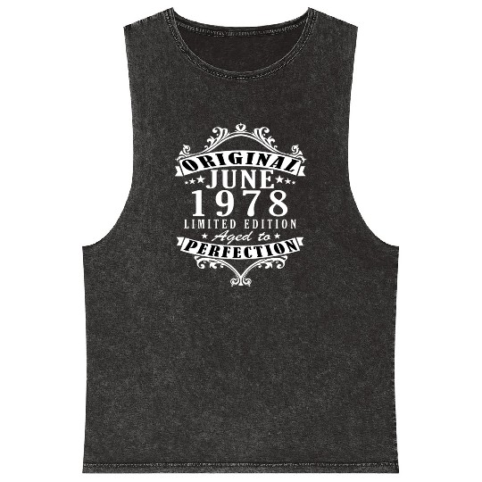 June 1978 Anniversary June 1978 June Mineral Wash Tank Tops