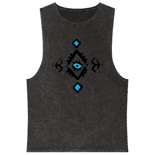 Greek Evil Eye Mineral Wash Tank Tops