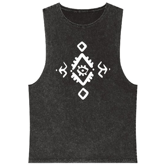 Greek Evil Eye Mineral Wash Tank Tops