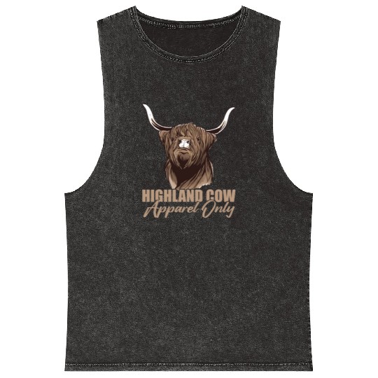 Highland Cow Apparel Only Mineral Wash Tank Tops