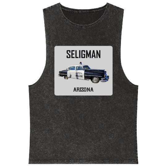 Old car city of Seligman in Arizonna, US Route 66 Mineral Wash Tank Tops