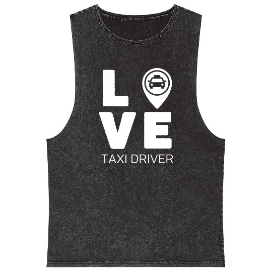 Love Taxi Driver Mineral Wash Tank Tops