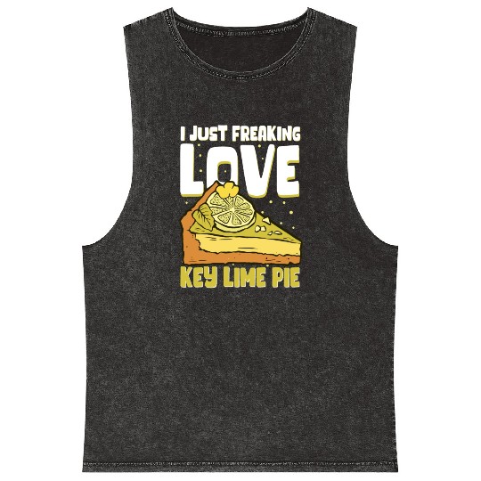 Pies Lover Love Key Lime Pie Mineral Wash Tank Tops