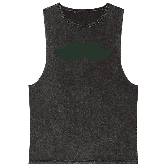 dark green mustache black man november bike Mineral Wash Tank Tops