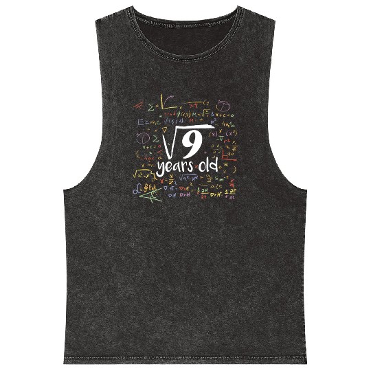 Math Quote 3 Years Old Birthday 3rd Birthday Mineral Wash Tank Tops