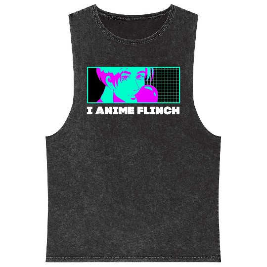 I Anime Flinch Funny Japanese Humor Japan Kawaii A Mineral Wash Tank Tops