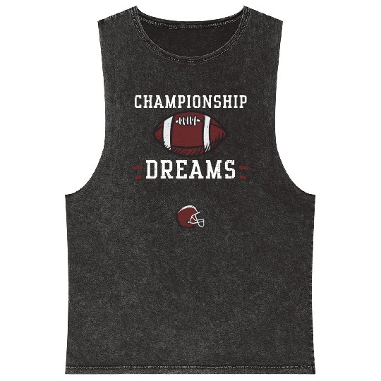 Championship dreams - Football Mineral Wash Tank Tops