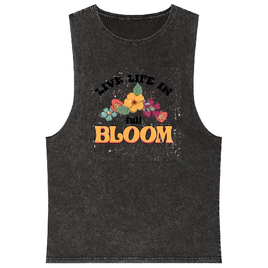 Cute wild floral Mineral Wash Tank Tops, floral Mineral Wash Tank Tops women