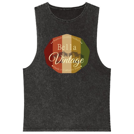 Bella Vintage design Mineral Wash Tank Tops