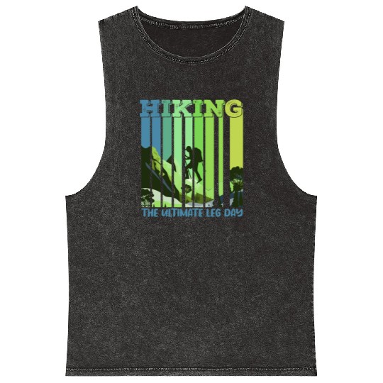 Hiking the ultimate Leg Day Mountain lover Mineral Wash Tank Tops