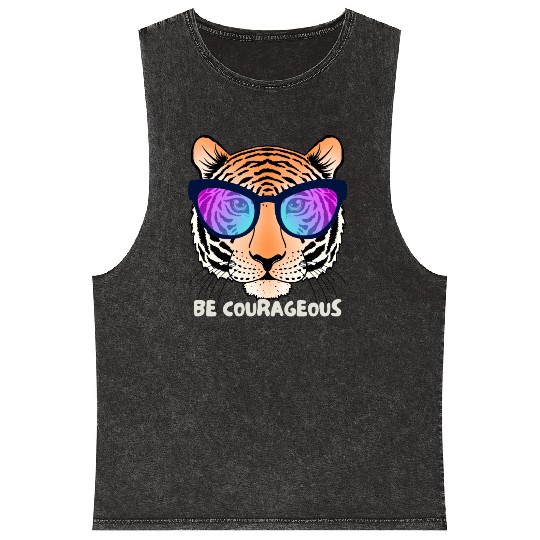 Be Courageous like a Lion Mineral Wash Tank Tops
