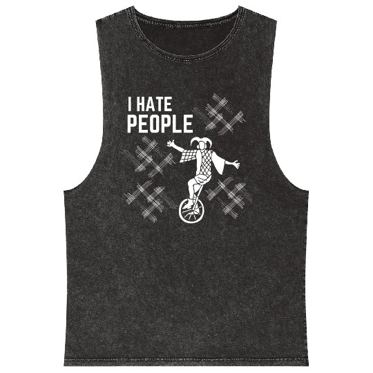 I Hate People Mineral Wash Tank Tops