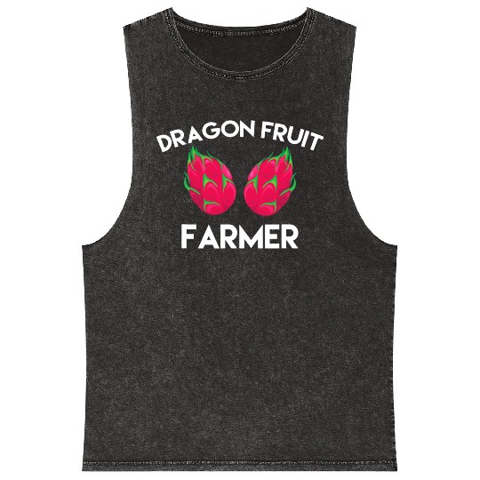 Dragon Fruit Farmer Outfit Love Tropical Food Mineral Wash Tank Tops