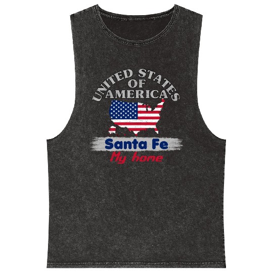 United States of America - Santa Fe my home - USA Mineral Wash Tank Tops