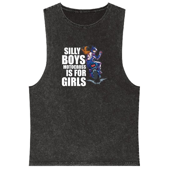 Dirt Bike Dirt Bike Riding Motocross Dirt Biking Mineral Wash Tank Tops
