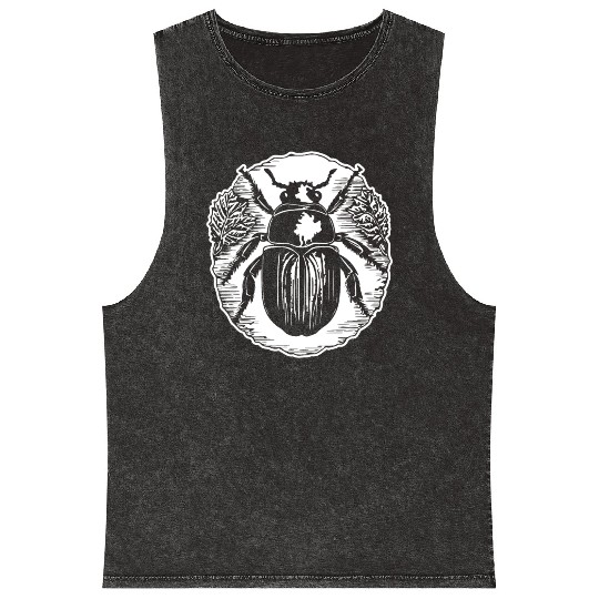Bug Beetle Insect Mineral Wash Tank Tops