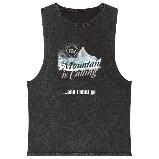 Hiking Mountain is Calling Hike Vintage Mineral Wash Tank Tops