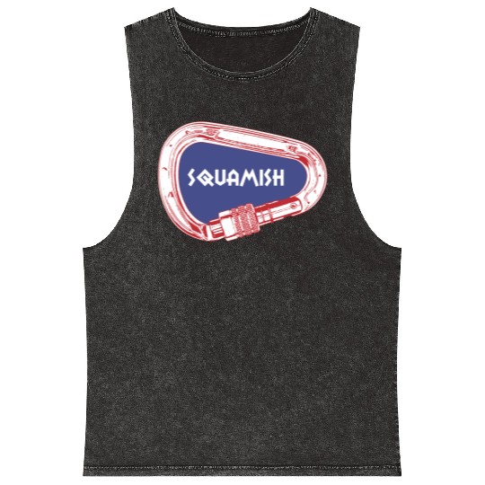 Squamish Rock Climbing Carabiner Mineral Wash Tank Tops